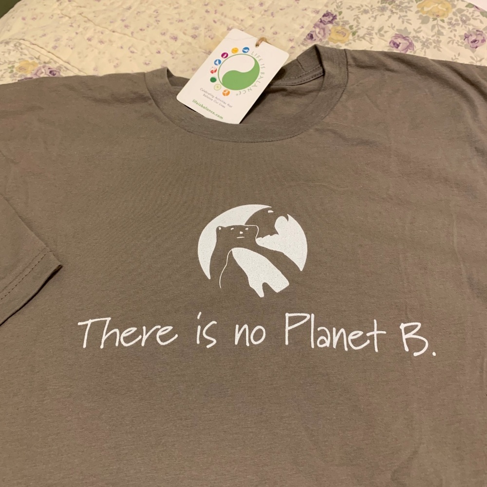 There is No Planet B. Men's XL– T-shirt Warm Gray